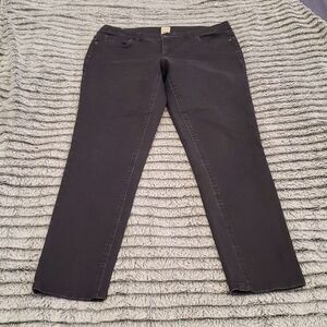 Ecru grayish black "morrison leather look jeans" size 10